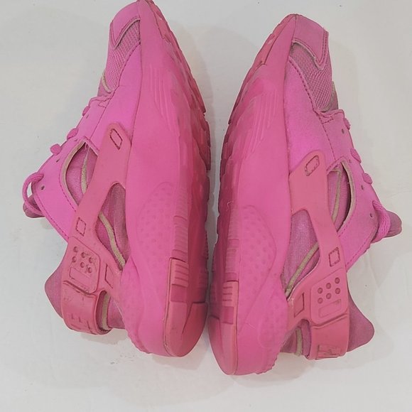 NIKE | Girls Huarache Run Sneakers Laser Fuchsia Pink Size 1 - Picture 6 of 9
